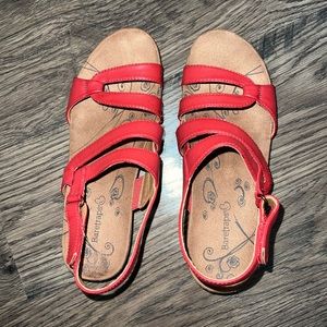 Baretraps Red Strappy Sandals